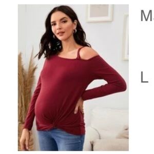 Maternity twist hem top